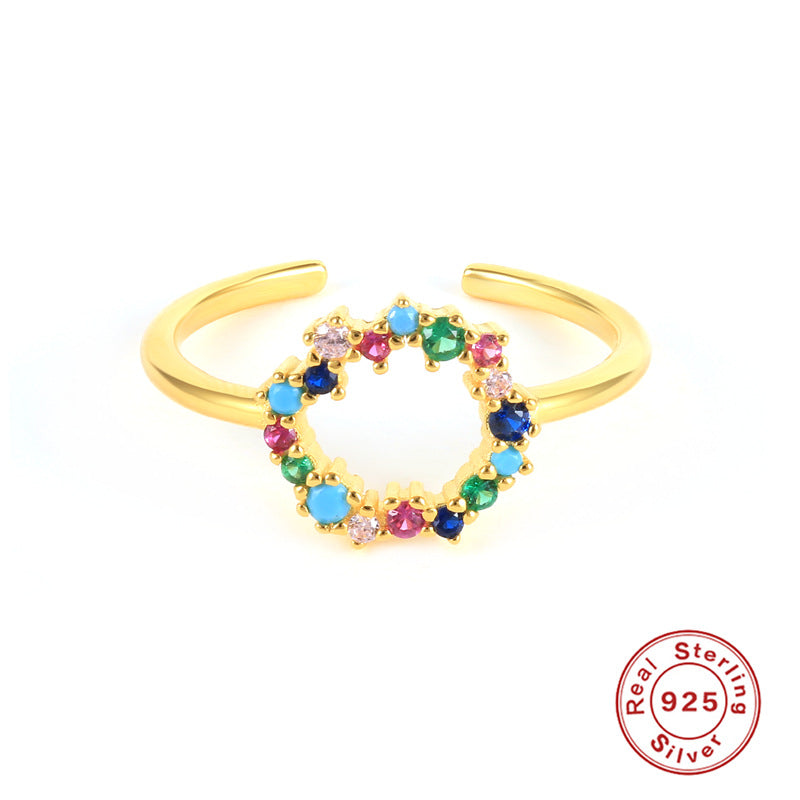 Anillos De Flor De Corazón De Plata Esterlina al por mayor